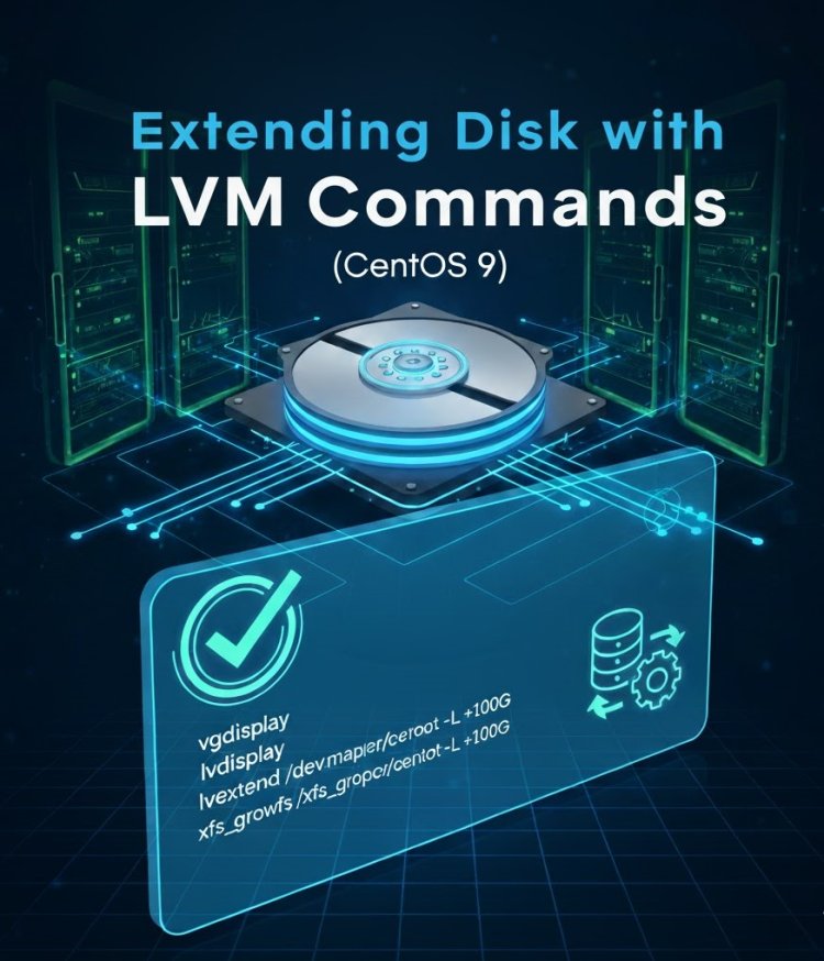 CentOS 9 LVM Disk Genişletme: Terminal Üzerinden Adımlar